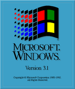 Microsoft Windows 3.1 (English) logo (1992).