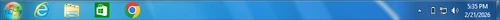 The Windows 7 taskbar