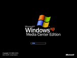 Windows XP Media Center Edition logo screen.