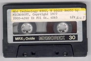 MOS 6502 BASIC by Microsoft cassette.jpg (15 KB) 9-digit BASIC for the MOS Technology 6502 processor