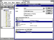 Windows 3.11 for Workgroups Network Drive menu.