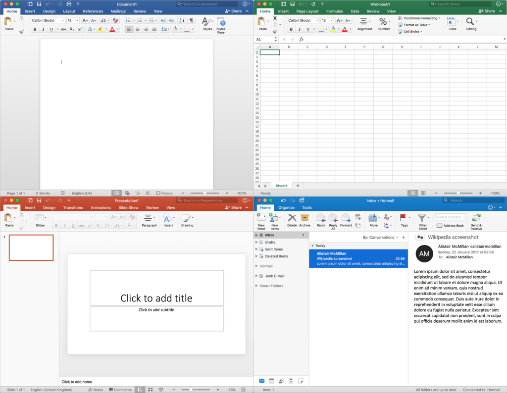 office 2016 for mac update history