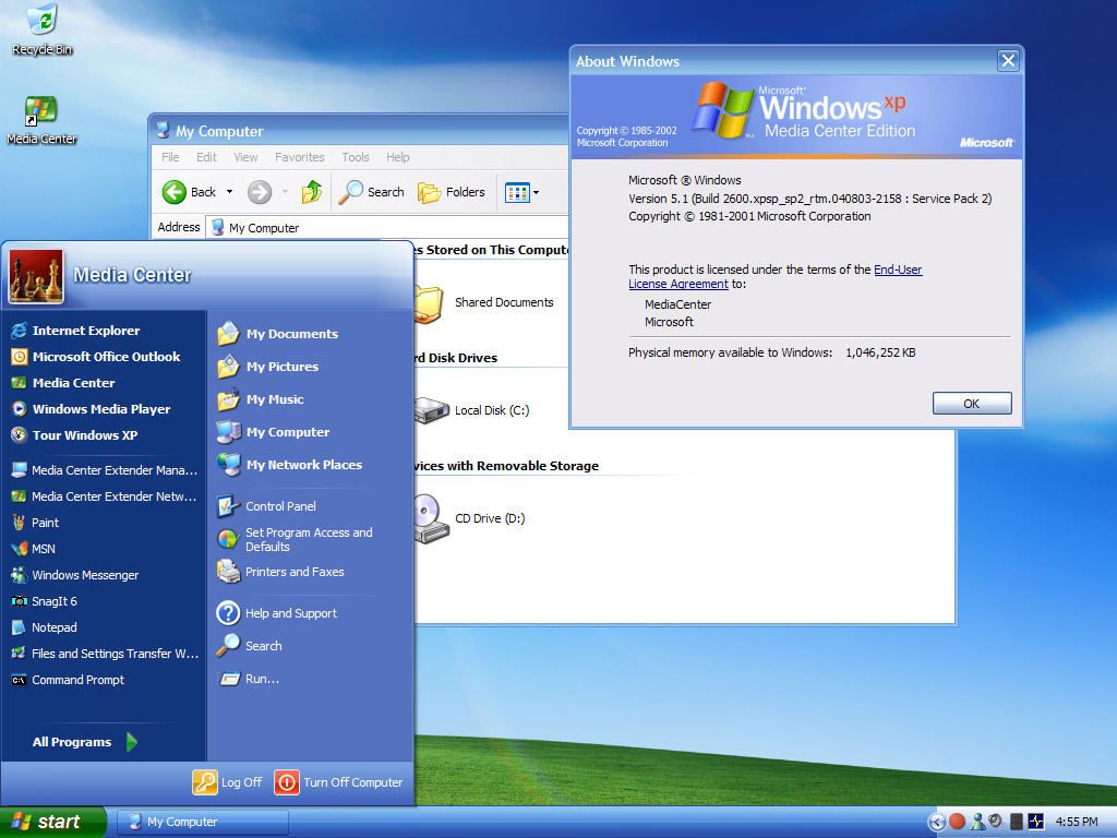 Windows Xp Media Center Edition Microsoft Wiki Fandom - does roblox support windows xp