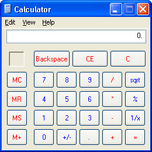 The Calculator as seen in Windows XP.