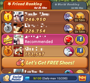 Everyday, under the Friend Ranking section, you may post an invite on a friend's wall on Facebook to gain 1 Ruby.