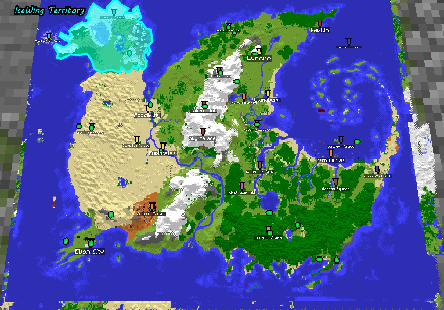 The IceWing Kingdom Wings of Fire Pyrrhia in Minecraft Wiki Fandom