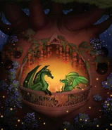 Sequoia in a portrait with Hazel from A Guide to the Dragon World, by Joy Ang