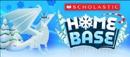 Snowfall on the poster for the 2020 Winter event on Scholastic Home Base