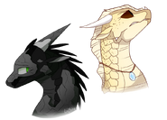 Queen Thorn and StoneMover Queen Coral by ShatterKirin