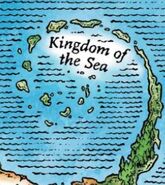 The Kingdom of the Sea up close on the colored map of Pyrrhia
