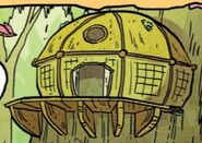 The RainWing healer's pavilion from Winter Turning (graphic novel), by Mike Holmes
