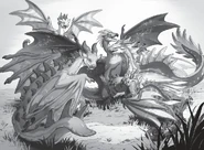 Sunny with the dragonets of destiny in the Japanese version of The Dragonet Prophecy, by Lē Yamamura