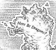 The Ice Kingdom on the map in Dragonslayer, by Mike Schley