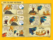 The dragonets acting out the beginning of the war in The Dragonet Prophecy (graphic novel), by Mike Holmes