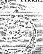 The Kingdom of the Sea up close on the map of Pyrrhia in Darkstalker