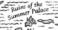 The ruins of the Summer Palace on the map of Pyrrhia, by Mike Schley