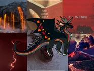 Moodboard with Marble-y cake base