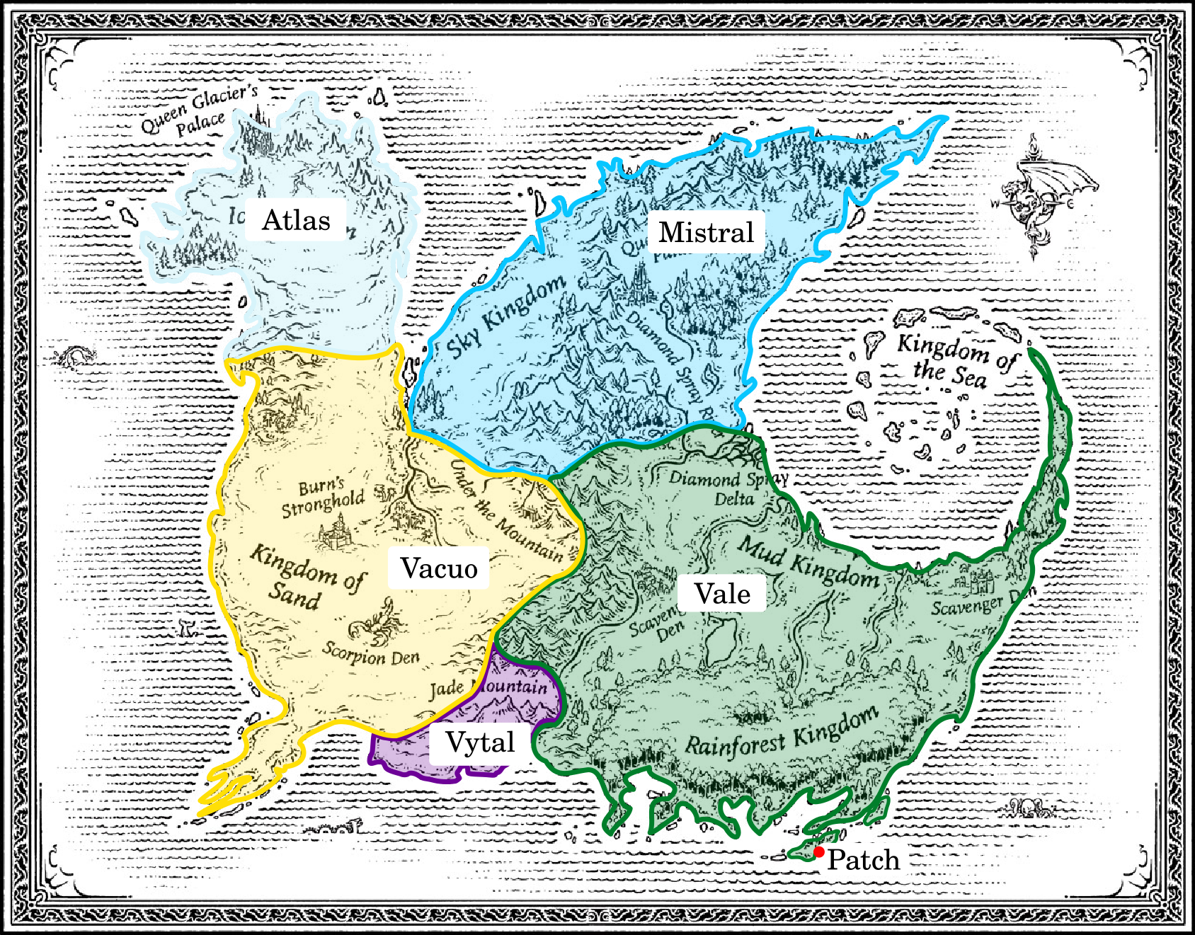 map of wings of fire