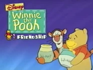 "Coming up next, in order to protect his friends' feelings, Pooh turns a sad farewell into a many happy return in "Good-bye Mr. Pooh".