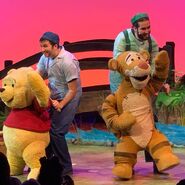 Chris as pooh and Sebastiano Ricci as tigger