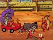 Winnie the Pooh Tigger Piglet Rabbit and Eeyore in the old west