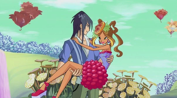 Winx Club Flora e Helia il primo bacio
