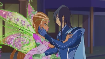 Winx Club Flora e Helia il primo bacio