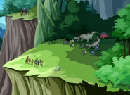 Cliff and wild creatures from episode 221