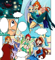 Silicya celebrating the Trix's defeat alongside her classmates