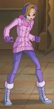 Evans en su traje invernal.