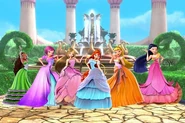 As Winx como princesas em 3D.