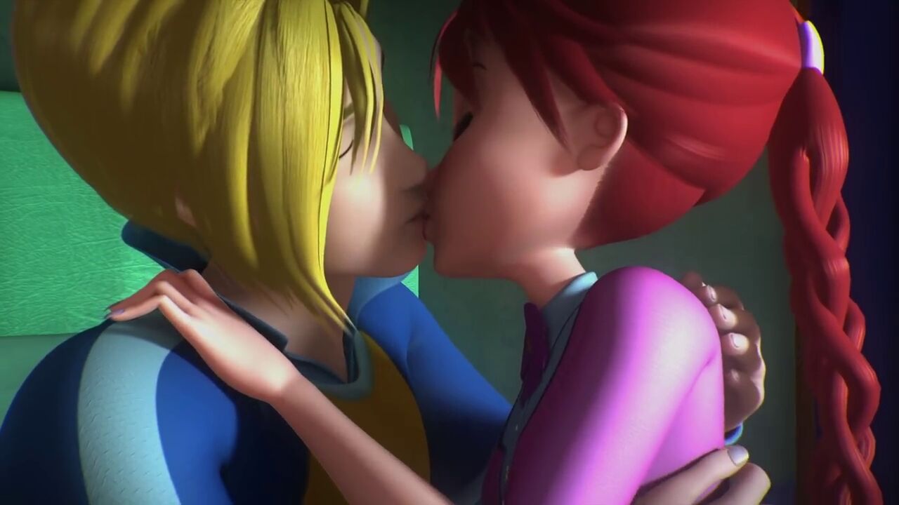 winx club bloom and sky kiss