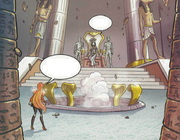 Inside Lamya's pyramid.