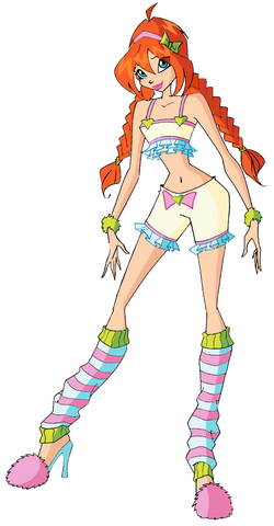 BLOOM - WINX - striped shirt with hearts pattern