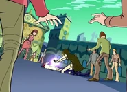 Darcy with no helmet.