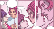 The pair closing in for a kiss as Riven confesses how much he's been thinking of Musa in Issue 16: King Nobody.