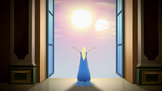 Luna summoning the Second Sun of Solaria's light