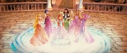 The Winx use Zoomix to leave Domino.