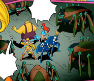 Surrounded by beetleroaches in Issue 12: Magic Battle.