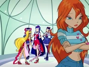 To the right of Stella.