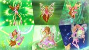 Winx Club - Flora All Full Transformations up to Tynix! HD!