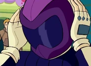 Darcy is suddenly wearing her helmet...