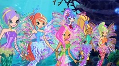 Las Winx con sus colores de cabello cambiados.