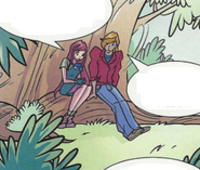 Roxy and Manuel talking in Issue 83: Monsters of Stone.