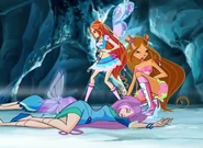 Flora's wings are missing.