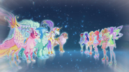 Las Winx y sus Animales Hada transformados.