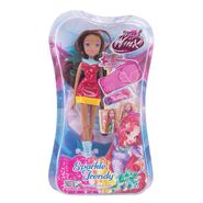 Aisha's Sparkle Trendy doll with prototype box.