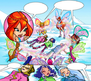 The Trix being healed by the Winx's Convergence.