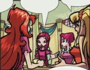 Roxy telling the Winx of her recent nightmares in Issue 85: Bad Dreams.