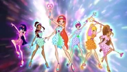 Winx z różdżkami